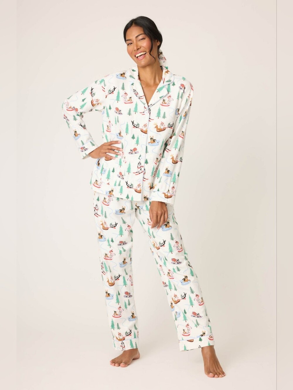 Sleigh All Day 3-Piece Flannel PJ Set